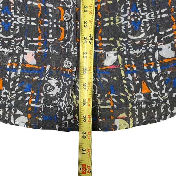 Cabi Womens Shirt Medium M Abstract Print‎ Long Sleeve Button Up Blouse Top - Picture 3 of 8